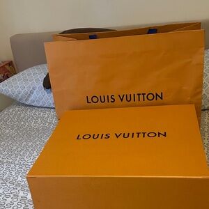 Louis Vuitton Bold Orange Bag and Empty Box Set